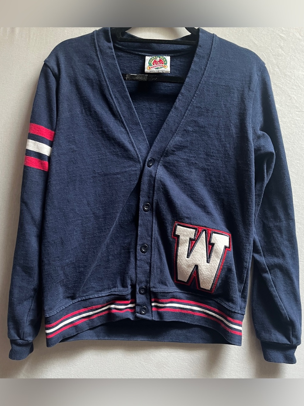 Vintage Rugby Wear W Letterman Cardigan Sweater S
